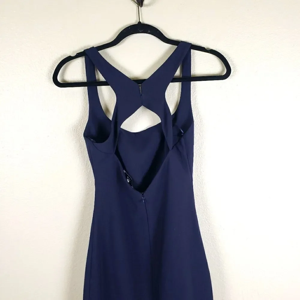 Women's NWT Likely Navy Blue Barnes Sleeveless Mermaid Ruffle Formal Dress SZ 0 - Picture 11 of 15